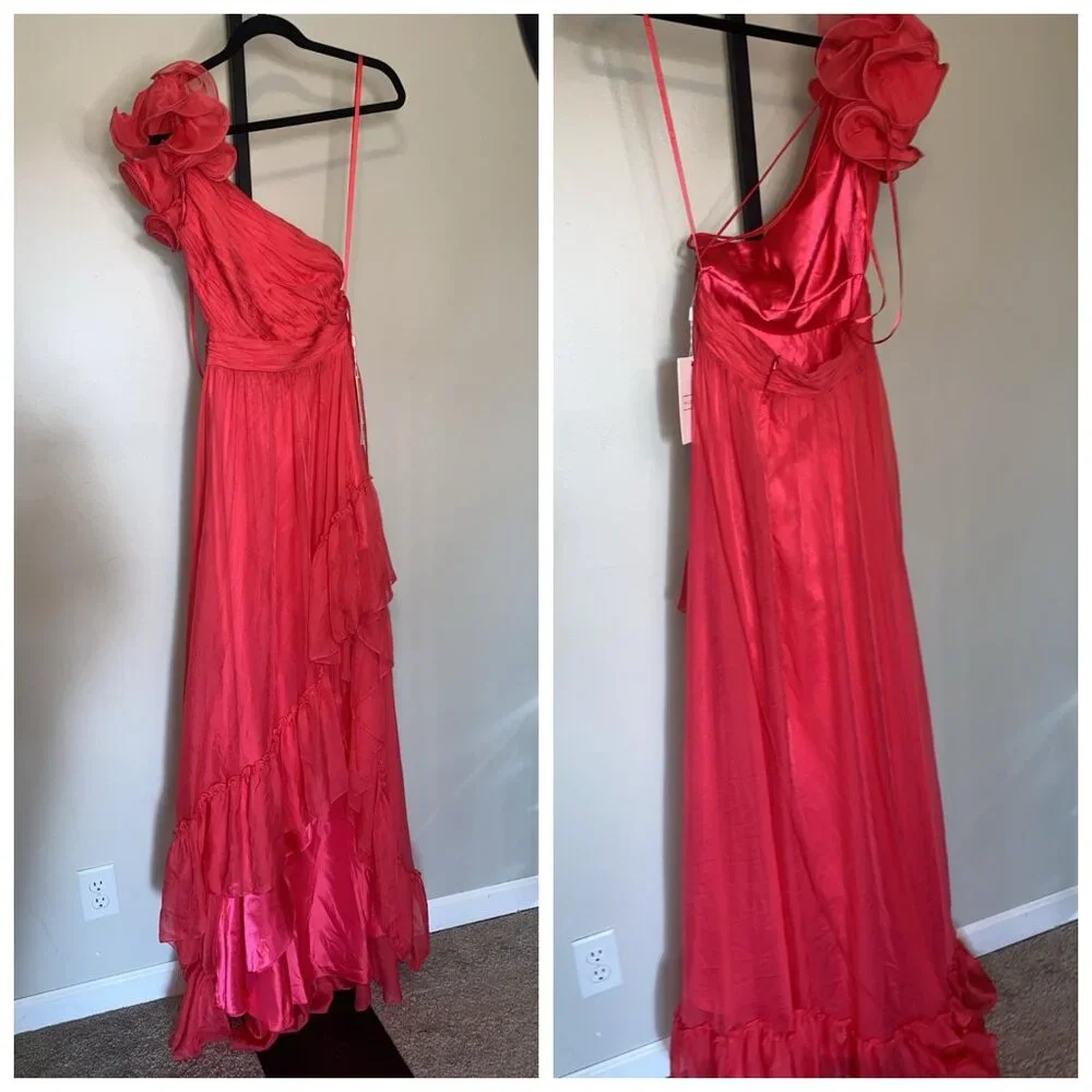 Mac Duggal - Asymmetrical Pleated Bodice Prom Dress - Picture 2 of 15